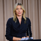 Sharapova at today’s conference.